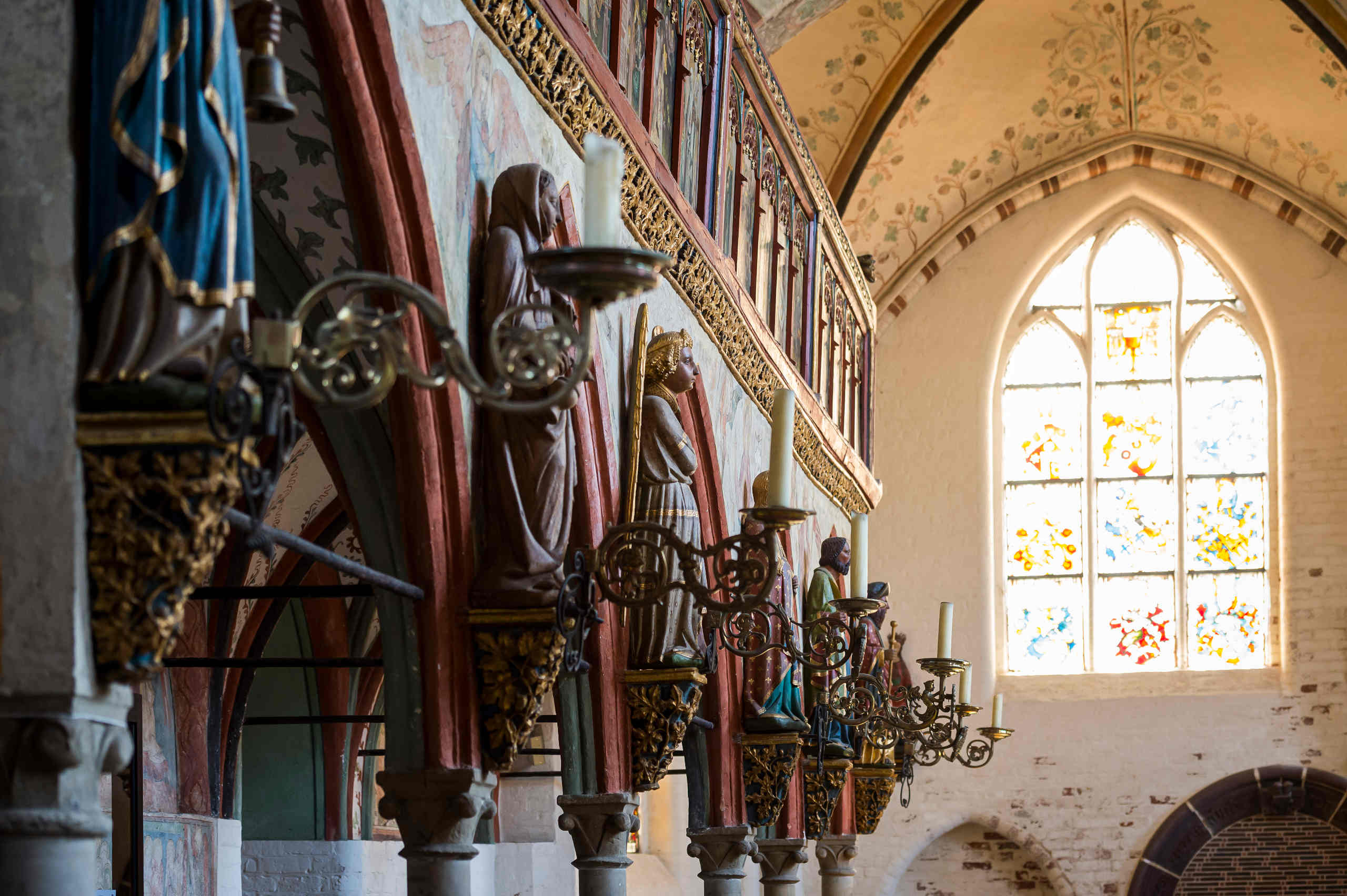 Details des Eingangs im Heiligen-Geist-Hospital