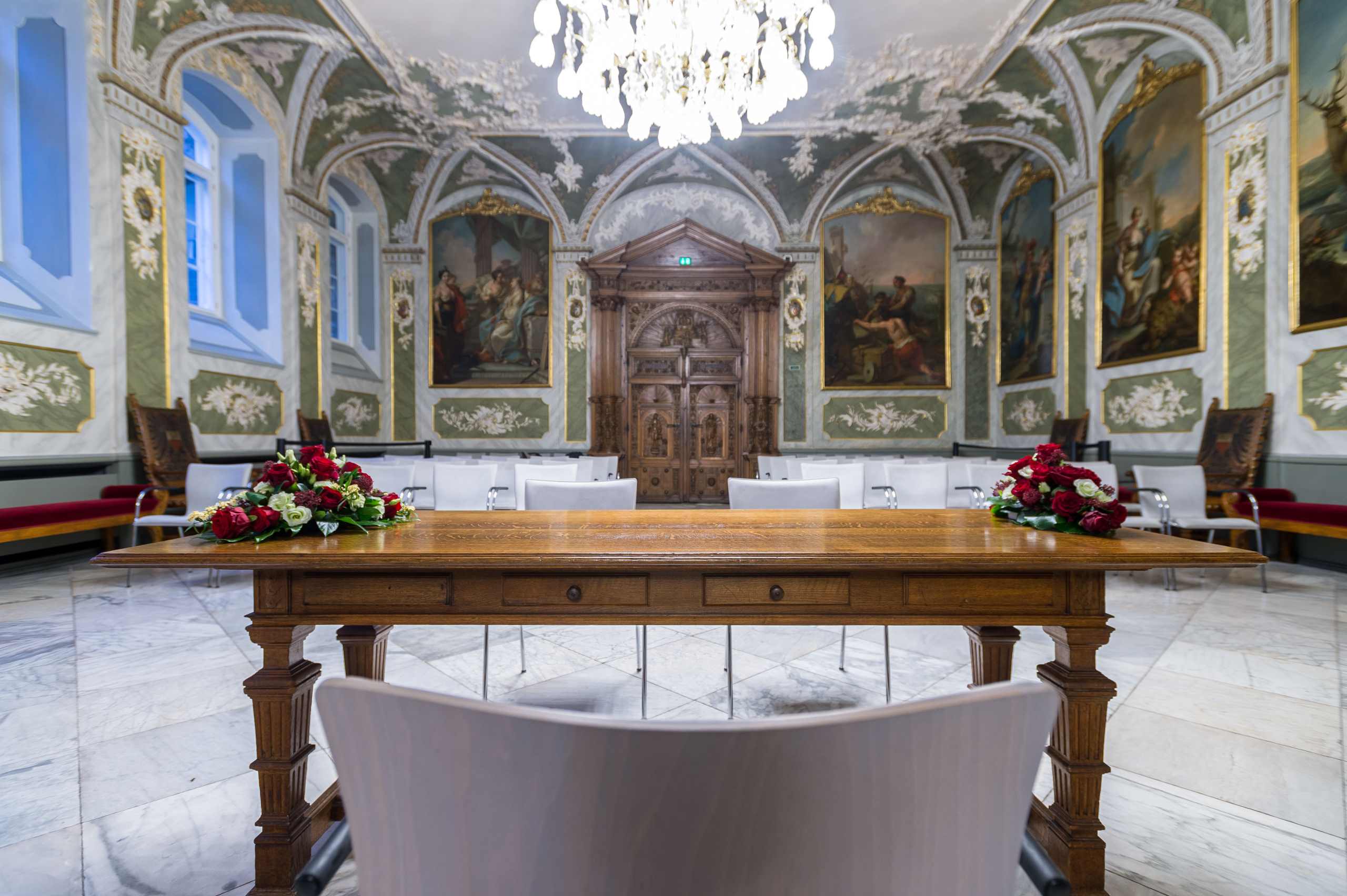 Der Audienzsaal im Lübecker Rathaus